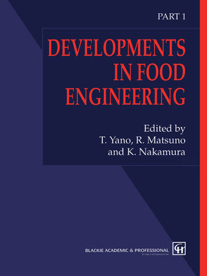 cover image of Developments in Food Engineering